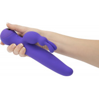 Вибратор-кролик с сенсорным управлением и ротацией Touch by SWAN - Duo Purple, глубокая вибрация