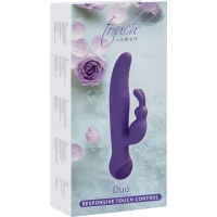 Вібратор-кролик з сенсорним управлінням і ротацією Touch by SWAN - Duo Purple, глибока вібрація — Переглянути зображення 9