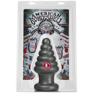 Анальна пробка для фістингу Doc Johnson American Bombshell Destroyer Gun Metal, діаметр 10,7 см