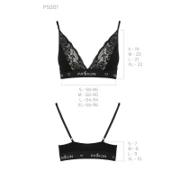 Еластичний топ з мереживом Passion PS001 TOP L, black — Просмотреть изображение 6