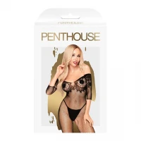 Бодістокінг з імітацією ліфа Penthouse - High Profile Black S/L — Переглянути зображення 4