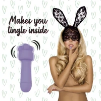 Мінівібратор FeelzToys Magic Bunny Purple з двома насадками — Переглянути зображення 3