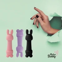 Мінівібратор FeelzToys Magic Bunny Purple з двома насадками — Переглянути зображення 6