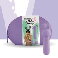 Мінівібратор FeelzToys Magic Bunny Purple з двома насадками — Переглянути зображення 1