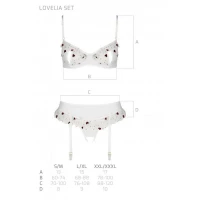 Сексуальний комплект з поясом для панчіх Passion LOVELIA SET S/M, white — Переглянути зображення 7