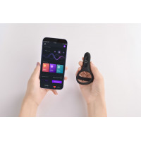 Двойное эрекционное кольцо Fun Town Rise Black, управление со смартфона — Просмотреть изображение 9