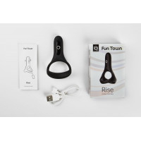 Двойное эрекционное кольцо Fun Town Rise Black, управление со смартфона Двойное эрекционное кольцо Fun Town Rise Black, управление со смартфона