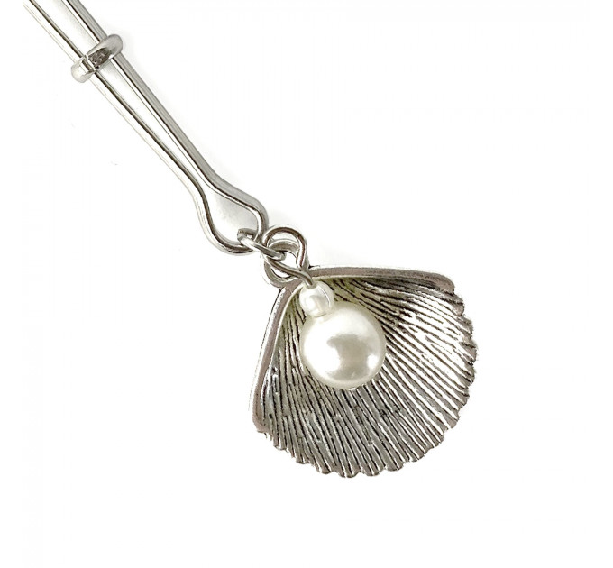 Затискач для клітора Art of Sex - Clit Clamp Silver Pearl