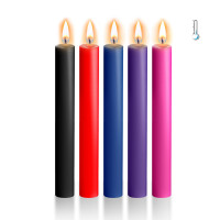 Набор восковых свечей Art of Sex Thin 16 см (5 шт), низкотемпературные, тонкие