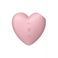 Вакуумний стимулятор-серце з вібрацією Satisfyer Cutie Heart Light Red — Переглянути зображення 6