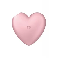 Вакуумний стимулятор-серце з вібрацією Satisfyer Cutie Heart Light Red — Переглянути зображення 4