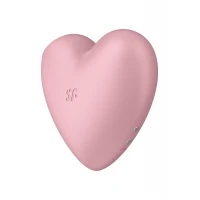 Вакуумний стимулятор-серце з вібрацією Satisfyer Cutie Heart Light Red — Переглянути зображення 5