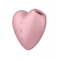 Вакуумний стимулятор-серце з вібрацією Satisfyer Cutie Heart Light Red — Переглянути зображення 1