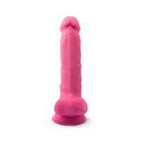 Фалоімітатор SilexD Johnny Pink Glow in the dark, двошаровий, силікон+Silexpan, діаметр 3,5см — Просмотреть изображение 4