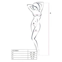 Бодістокінг Passion ECO BS002 white, відкритий доступ, імітація підв’язок, абстрактний малюнок — Переглянути зображення 5