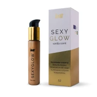Крем-шимер для тіла Intt Sexy Glow (60 мл) з олією ши та ароматом ванілі, сяйна засмагла шкіра — Просмотреть изображение 1