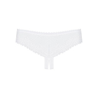 Кружевные трусики с доступом Obsessive Alabastra S/M, белый