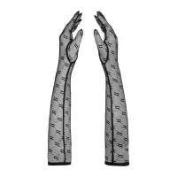 Довгі сітчасті рукавички Obsessive Obsessivia gloves black O/S, чорні — Переглянути зображення 2