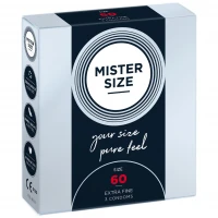 Презервативи Mister Size - pure feel - 60 (3 condoms), товщина 0,05 мм — Переглянути зображення 1