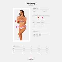 Еротичний комплект Obsessive Heavenlly 2-pcs cupless set XS/S, відкриті груди, з доступом — Переглянути зображення 5