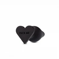 Анальна пробка Blush Temptasia – Fuck Me Anal Plug – Black, основа у вигляді сердечка — Переглянути зображення 3