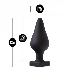 Анальная пробка Blush Temptasia – Fuck Me Anal Plug – Black, основание в виде сердечка