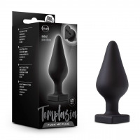 Анальная пробка Blush Temptasia – Fuck Me Anal Plug – Black, основание в виде сердечка