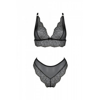 Комплект Passion AMBERLY SET black, L/XL, бралетт и трусики бразилиана