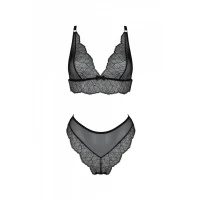 Комплект Passion AMBERLY SET black, L/XL, бралет і трусики бразиліана — Переглянути зображення 3