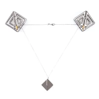 Затискачі для сосків з легкою підвіскою LOCKINK Adjustable Nipple Clamps with Light Pendant, сріблясті — Просмотреть изображение 1