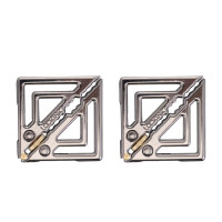 Затискачі для сосків з легкою підвіскою LOCKINK Adjustable Nipple Clamps with Light Pendant, сріблясті