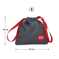 Сумка для секс-іграшок Fun Factory TOYBAG, S, сіра, кисет, 14x14 см — Переглянути зображення 2