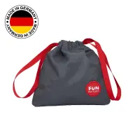 Сумка для секс-іграшок Fun Factory TOYBAG, S, сіра, кисет, 14x14 см — Переглянути зображення 1