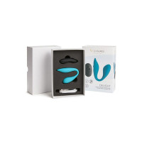 Двойной вибратор S Pleasures Premium Delight, бирюзовый, для клитора и точки G, 10 режимов