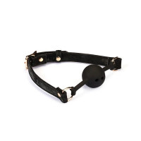 Воздухопроницаемый кляп Liebe Seele Boudoir Amor Ball Gag Black, силиконовый шарик, диаметр 4,3 см