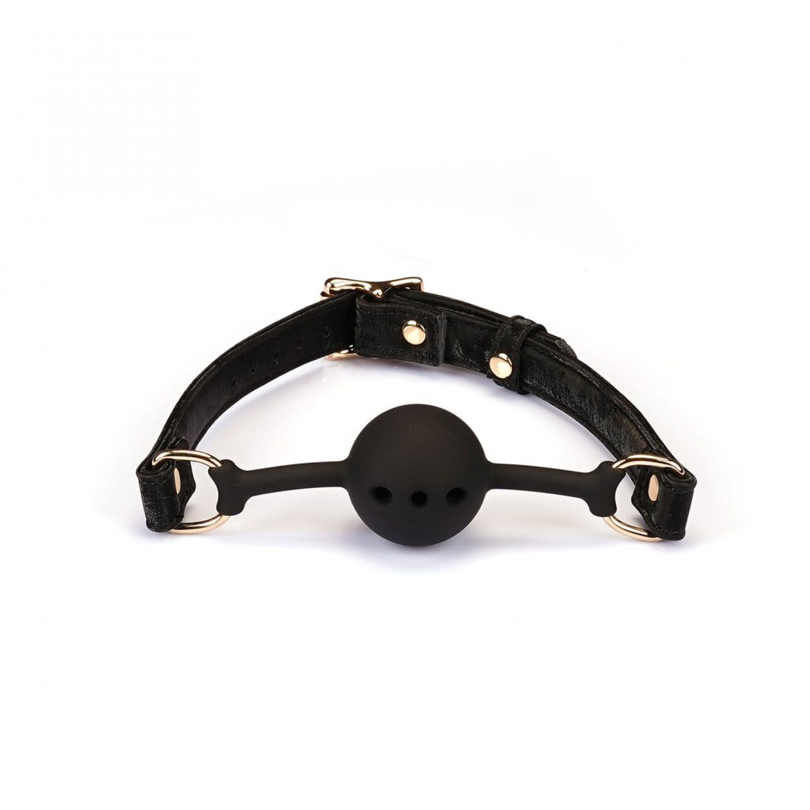 Повітропроникний кляп Liebe Seele Boudoir Amor Ball Gag Black, силіконова кулька, діаметр 4,3 см