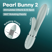 Вибратор-кролик Satisfyer Pearl Bunny 2 Greygreen — Просмотреть изображение 9
