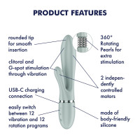 Вибратор-кролик Satisfyer Pearl Bunny 2 Greygreen — Просмотреть изображение 7