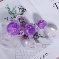 Анальна пробка Liebe Seele Heart-shaped Crystal Anal Plug - Purple Small — Переглянути зображення 5