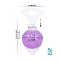 Анальна пробка Liebe Seele Heart-shaped Crystal Anal Plug - Purple Small — Переглянути зображення 2