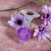 Анальна пробка Liebe Seele Heart-shaped Crystal Anal Plug - Purple Small — Переглянути зображення 4