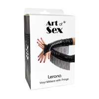 Вінілові мітенки Art of Sex - Lerona, розмір M, колір білий — Переглянути зображення 3