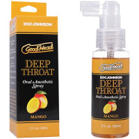 Спрей для мінету Doc Johnson GoodHead DeepThroat Spray - Mango 59мл (м'яте паковання!!!) — Переглянути зображення 3