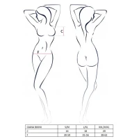 Комплект білизни Passion GIANA BIKINI XXL/XXXL, black, напівпрозорі ліф і трусики з бантиками — Переглянути зображення 6