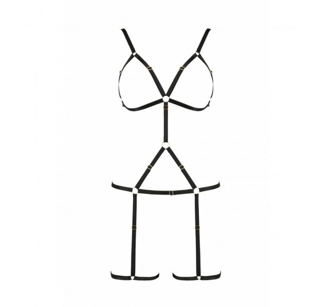 Портупея-стрепи на все тіло Passion Exclusive INDICA L/XL, black