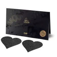 Прикраса на соски Bijoux Indiscrets – Flash Heart Black — Переглянути зображення 1
