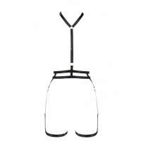 Портупея-стрепи з подвійним ремінцем Passion Exclusive DENIRA XXL/XXXL, black