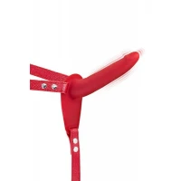 Страпон з вібрацією Fetish Tentation Vibrating Strap-On with Dildo Red — Переглянути зображення 1
