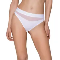 Трусики з прозорою вставкою Passion PS006 PANTIES M, white — Переглянути зображення 1