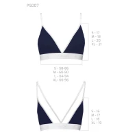 Спортивний топ з подвійними бретелями Passion PS007 TOP XL, navy blue — Просмотреть изображение 6